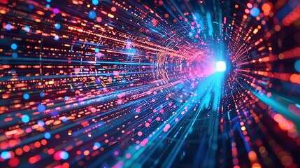 Obraz premium Abstract Tech Design: High-Speed Global Data Transfer