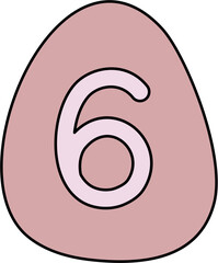 ransom note number cutout hand drawn decoration