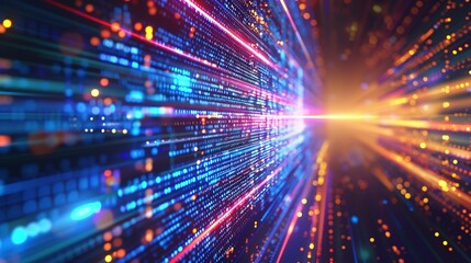 Fototapeta premium High-Speed Global Data Transfer: Abstract Tech Background