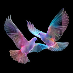 Two white doves are flying isolated on a transparent background Pro PNG,
Large picture of beautiful white bird in form of peace dove
