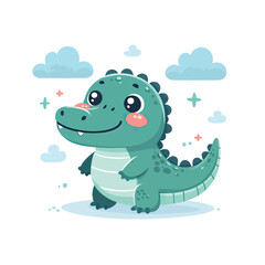 Fototapeta premium cute alligator vector Adobe Illustrator Artwork