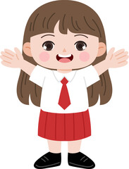 indonesian student cartoon illustration