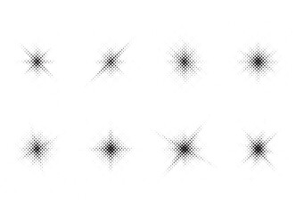 Halftone star burst effect background. Halftone light effect. glowing light burst. abstract grunge halftone dots background.