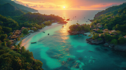 sunset over the sea
