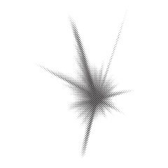 Halftone star burst effect background. Halftone light effect. glowing light burst. abstract grunge halftone dots background.