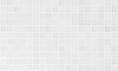 White tile wall chequered background bathroom texture. Ceramic brick wall and floor tiles mosaic background in bathroom clean.