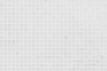 White tile wall chequered background bathroom texture. Ceramic brick wall and floor tiles mosaic background in bathroom clean.