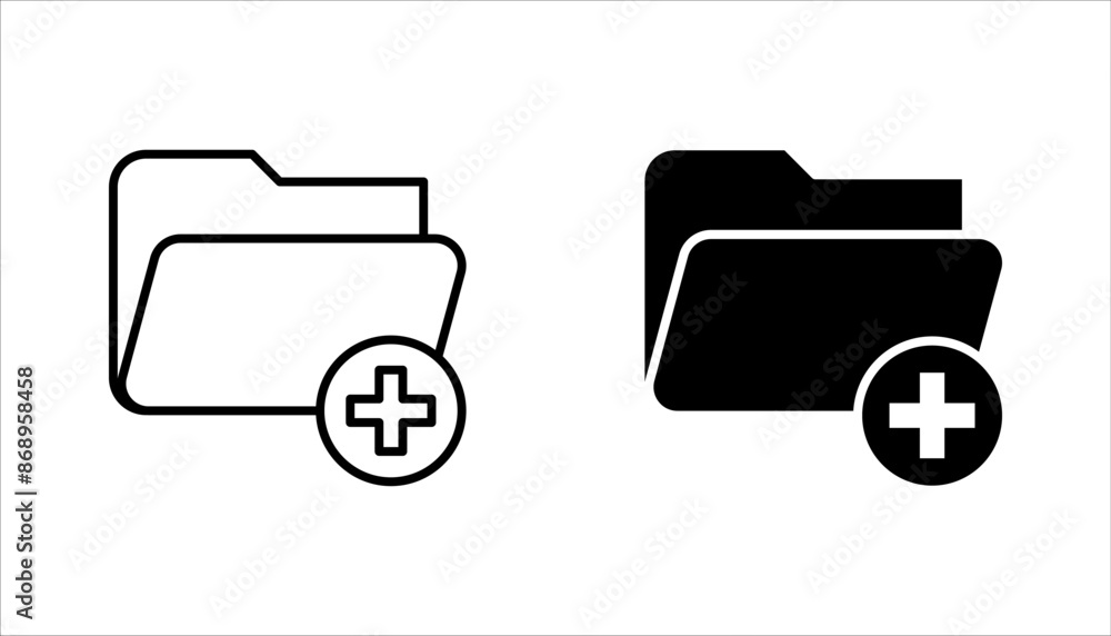 Poster add new document icon set. perfect for file management vector illustration on white background