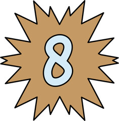 ransom note number cutout hand drawn number