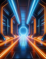Abstract background with luminous lines for futuristic gaming wallpaper.