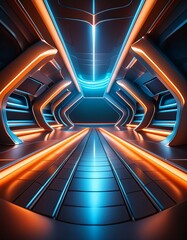 Abstract background with luminous lines for futuristic gaming wallpaper.