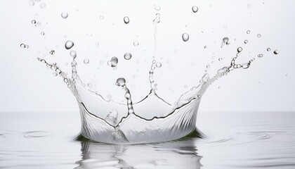 water droplets against a white background.