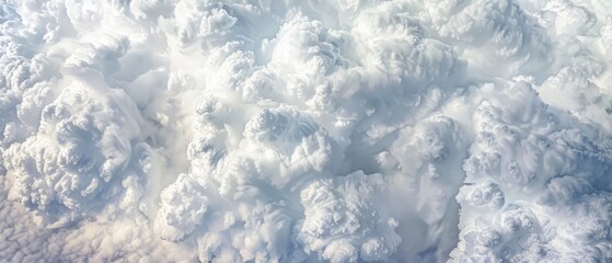 Panoramic close-up, high detail scan of altostratus cloud material, Generative AI