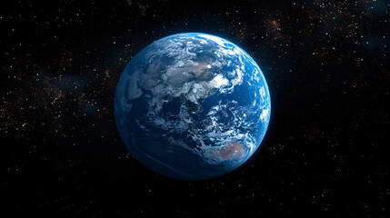 Obraz premium a photo of earth in the starry universe