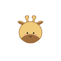 Flat animal illustration icon images, such as cats, dogs, pigs, lions, tiger, koala, cow, rabbit, giraffe, chick, duck, rat, monkey, ferret, panda