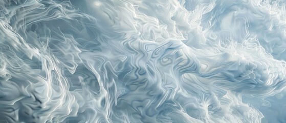 Fototapeta premium Panoramic close-up, high detail scan of cirrostratus cloud material, Generative AI