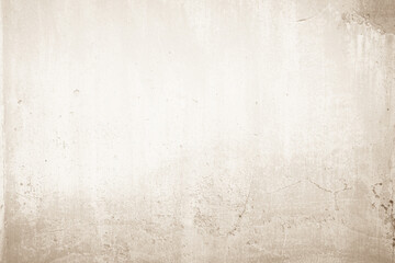Old concrete wall texture background. Close up retro plain cream color cement wall background texture. Design paper vintage parchment element.