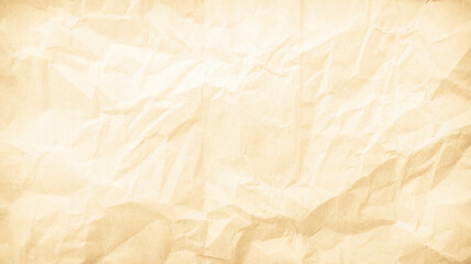 Crumpled brown paper texture background for design with copy space for text or image.