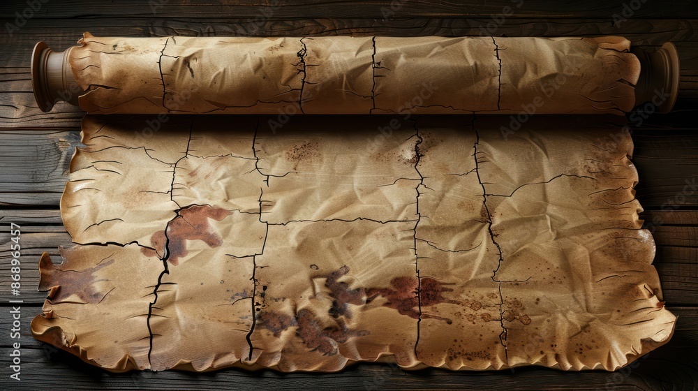 Aufkleber a long scroll of paper with a few holes in it