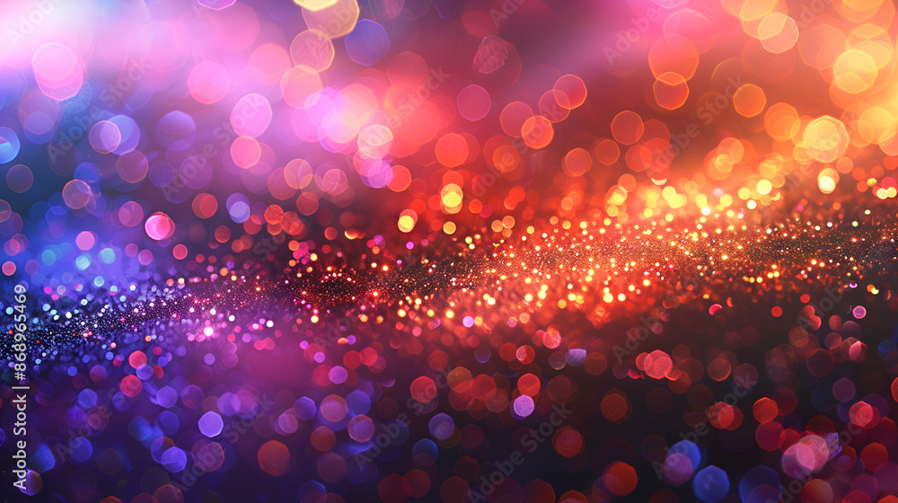 Poster shiny warm golden and pink bokeh blurred colorful background. abstract background with copy space,a 