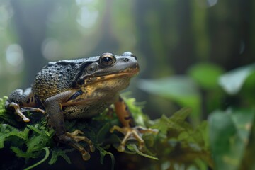 Obraz premium African Clawed Frog, Macro,Left side view