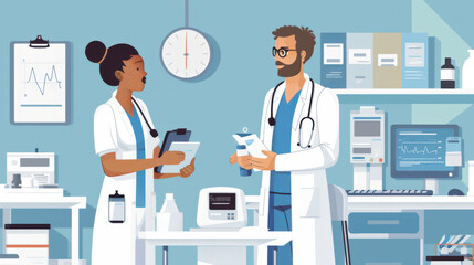 A pediatrician interacting playfully with a young child during a check-up, making the child laugh