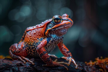 Northern Red-legged Frog, Macro,Left side view