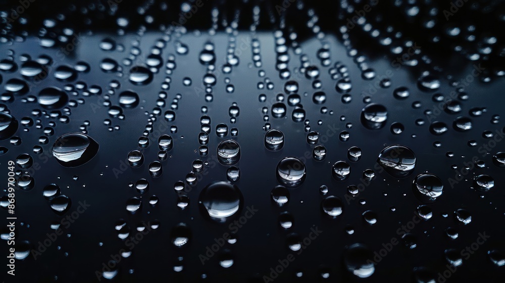 Poster the droplets are of various sizes and are spread out across the image