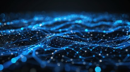 Obraz premium Abstract Blue Network Pattern