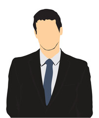 profile businessman half isolated