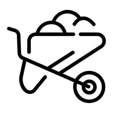 recommend clip art: wheelbarrow Line Icon