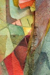 Calming Zen Abstract Minimalistic Watercolor Geometric Nordic Scandinavian Bohemian Pattern Art in Muted Pantone Tones