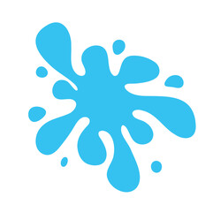 A vibrant drawing of a splash, capturing the lively movement and energy of water droplets