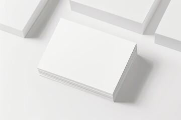 Business card mockup on isolated white background created with generative AI