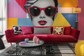 Vibrant pop art with eye-catching 3D effects and contemporary style