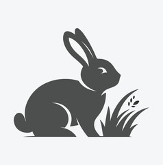 Fototapeta premium Charming Rabbit Silhouette Collection, Ideal for Design Projects and Crafts