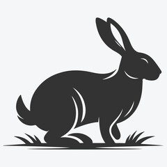 Fototapeta premium Charming Rabbit Silhouette Collection, Ideal for Design Projects and Crafts