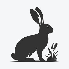 Obraz premium Charming Rabbit Silhouette Collection, Ideal for Design Projects and Crafts