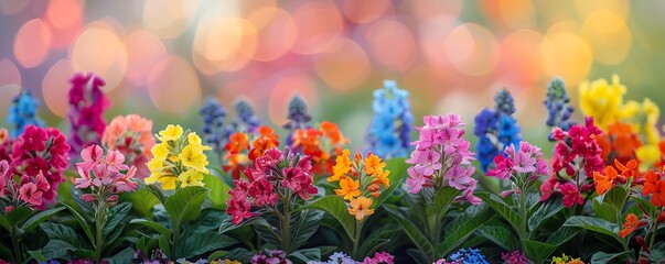 Colorful flower bouquet with blurred background.