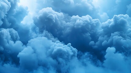 Fototapeta premium The Clouds of blue smoke background very detailed and realistic shape