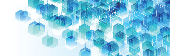 Fototapeta premium 青 テクノロジー ビジネス 模様 背景 