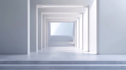 Fototapeta premium Design project for a corridor in a public space, gallery or business center