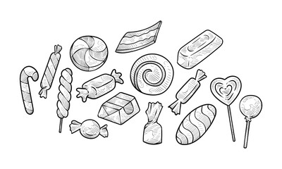 candy handdrawn collection