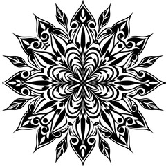 black and white ornament