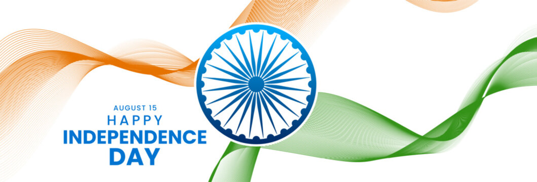 15th August, Indian Independence Day banner design. National holiday celebration background. Vector illustration
