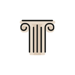 Architectural column line icon. Construction, Greece, facade. Antique concept. Vector illustration can be used for topics like history, architecture, exterior