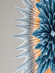 Abstract Blue and White Geometric Shapes.