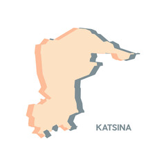 Katsina Map - World Map International vector template. Nigeria region silhouette vector illustration