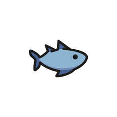 Fish line icon. Fish market, seafood, pet. Meat concept. Vector illustration can be used for topics like food, culinary, marine life