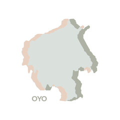 Oyo Map - World Map International vector template. Nigeria region silhouette vector illustration